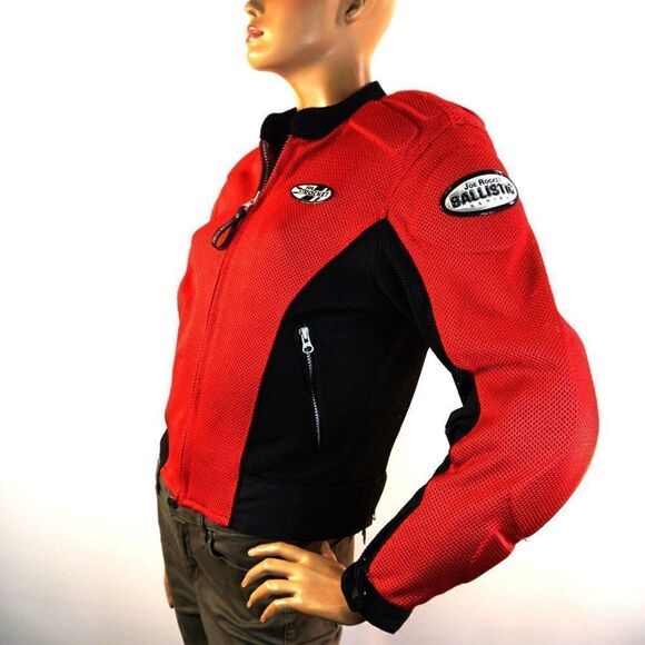 2 Joe Rocket Jackets Ballistic Series Armored Red Ion Mesh Womens Sz S VTG 2002 - Picture 3 of 14